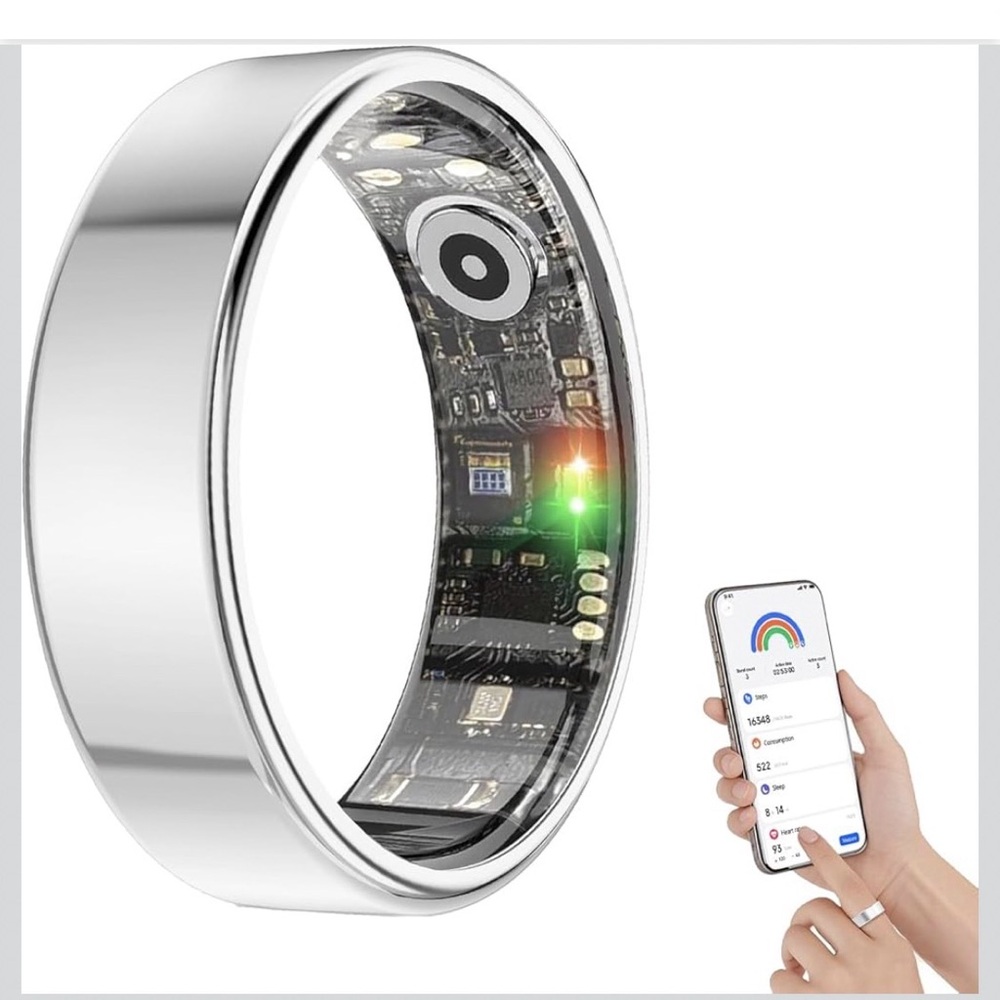 Smart LED Mood Ring — Silver Color with App Control